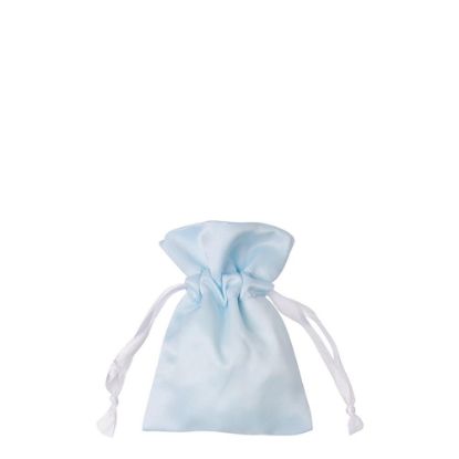 Picture of DRAWSTRING BAG satin blue light 12x17cm