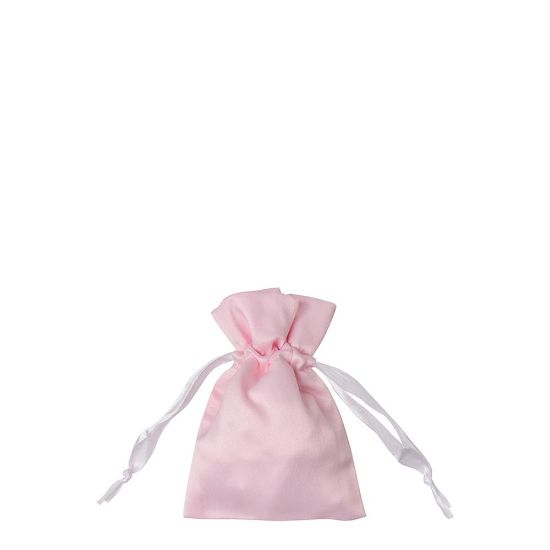 Picture of DRAWSTRING BAG satin pink  9x14cm