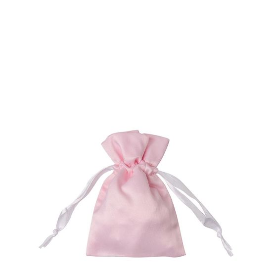 Picture of DRAWSTRING BAG satin pink 12x17cm