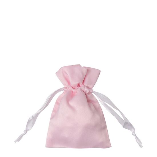 Picture of DRAWSTRING BAG satin pink 16x23cm