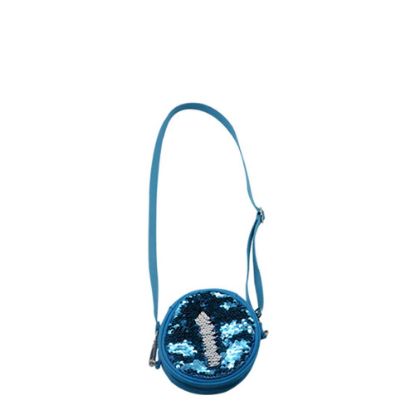 Εικόνα της ROUND BAG sequin (BLUE)  13x13