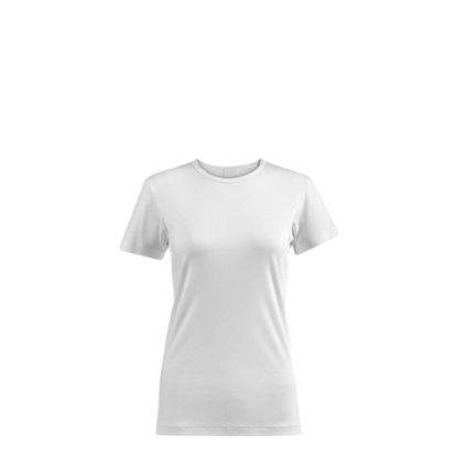 Εικόνα της Polyester T-Shirt (WOMEN Small) WHITE 145gr Cotton Feeling