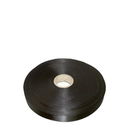 Picture of RIBBON SATIN (1side) Black 25x100m