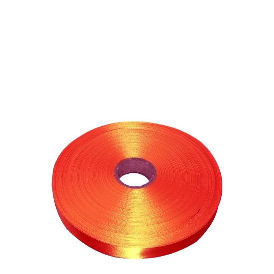 Picture of RIBBON SATIN (1side) Orange Tango 25x100m