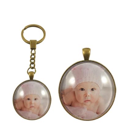 Picture of KEY-RING - ALLOY round gold (P041)