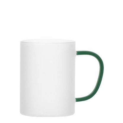 Picture of Glass Mug 12oz (Frosted) GREEN Dark handle