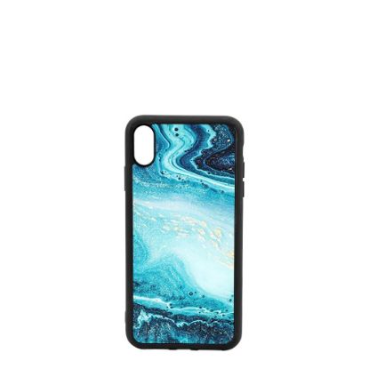 Picture of APPLE case (iPHONE X, XS) TPU BLACK with TEMPERED GLASS