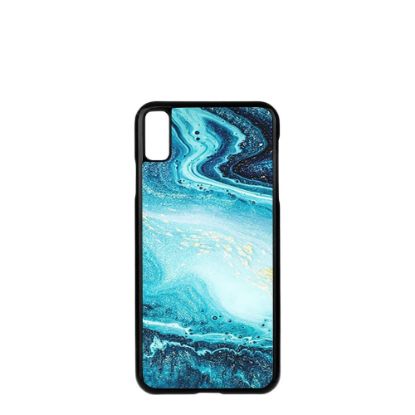 Picture of APPLE case (iPHONE XS Max) TPU BLACK with TEMPERED GLASS
