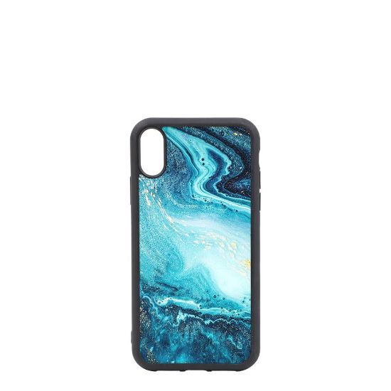 Picture of APPLE case (iPHONE XR) TPU BLACK with TEMPERED GLASS