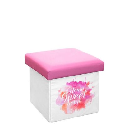Picture of Foldable Storage Stool (Pink) 25x25x25cm