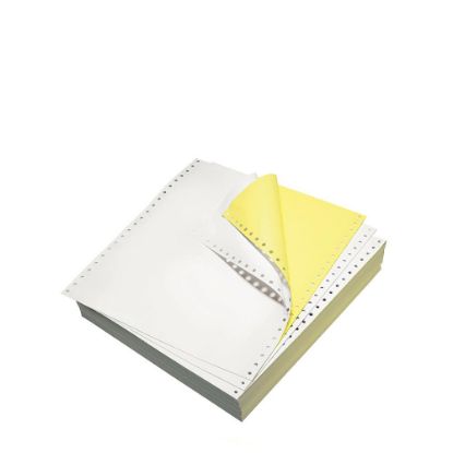 Picture of 11"x 9.5" (2ply) WHITE/YELLOW (with side perforation)