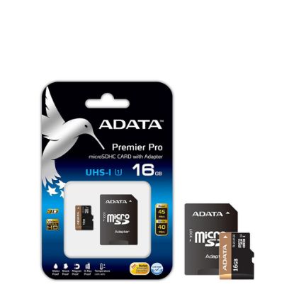 Picture of microSD+SD adapter - ADATA UHS/UI (Class 10) 16GB