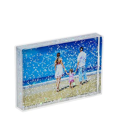 Picture of Acrylic Photo Block Rectangle (Plas. Insert 10x15cm) with White Snow