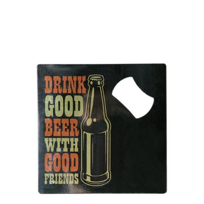 Picture of BOTTLE OPENER (ST.STEEL silver) SQUARE 9x9