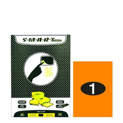 Picture of Smart Labels (210x297) 1 label Fluo Orange/100sh