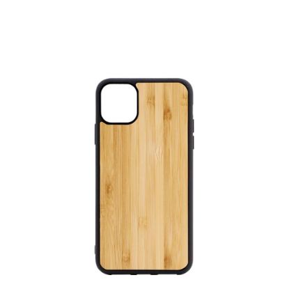 Picture of APPLE case (iPHONE 11) TPU BLACK with BAMBOO