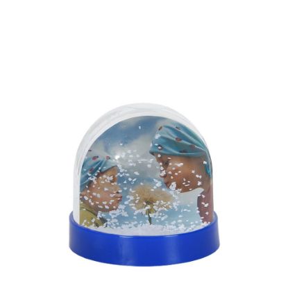Picture of Acrylic Photo Block Globe/Blue (Alu. Insert 7x6.3cm) with White Snow