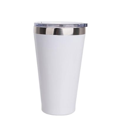 Picture of Tumbler 15oz - WHITE with lip & Clear Cup