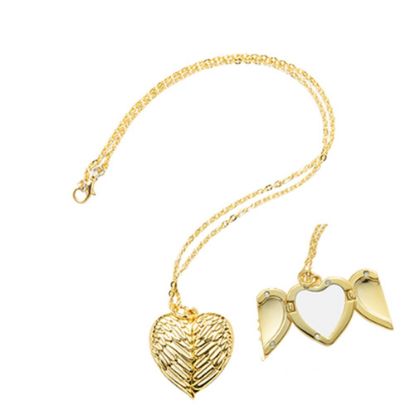 Picture of NECKLACE GOLD Heart Angel Wings - 3x3cm