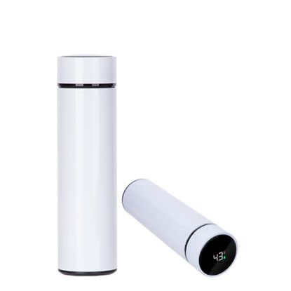 Picture of Skinny Bottle 450ml (WHITE) with Temperature Display