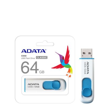 Εικόνα της USB 2.0 - ADATA C008 (WHITE)- 64GB