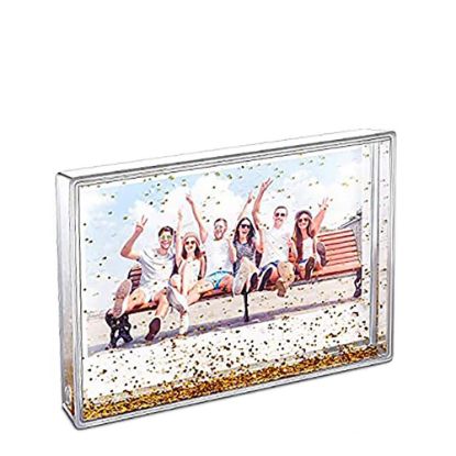 Picture of Acrylic Photo Block Rectangle (Plas. Insert 10x15cm) with Silver Snow