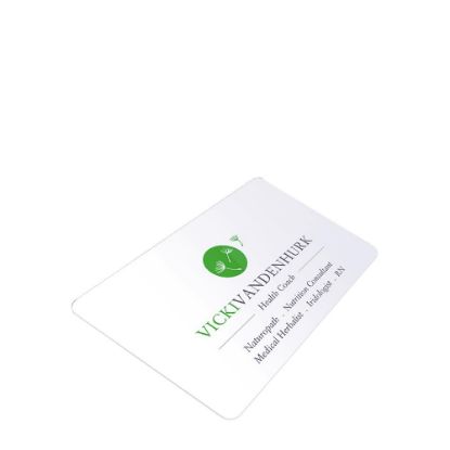 Εικόνα της Business Cards 2sided (Aluminum 1.14mm) White Gloss 8.5x5.5cm