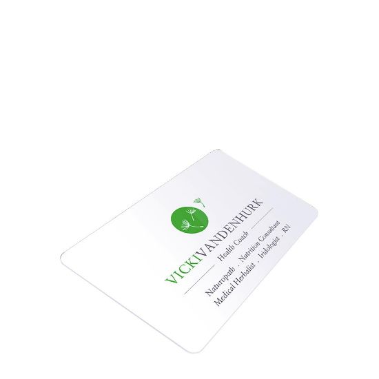 Picture of Business Cards 1sided (Aluminum 0.76mm) White Gloss 8.5x5.4cm