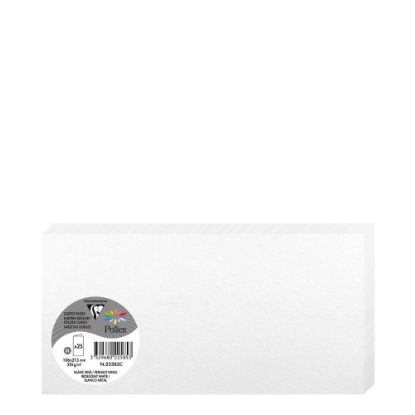 Picture of Pollen Cards 106x213mm (210gr) WHITE metallic