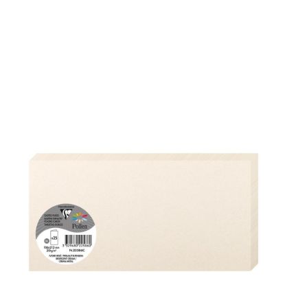 Picture of Pollen Cards 106x213mm (210gr) CREAM metallic