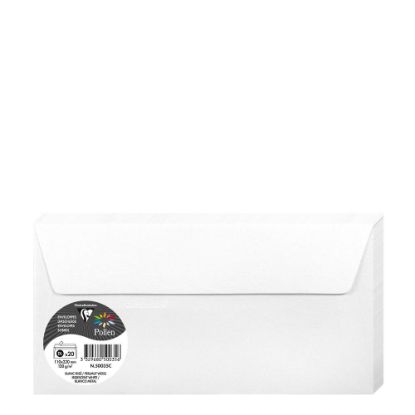 Picture of Pollen Envelopes 110x220mm (120gr) WHITE metallic