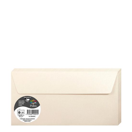 Picture of Pollen Envelopes 110x220mm (120gr) CREAM metallic