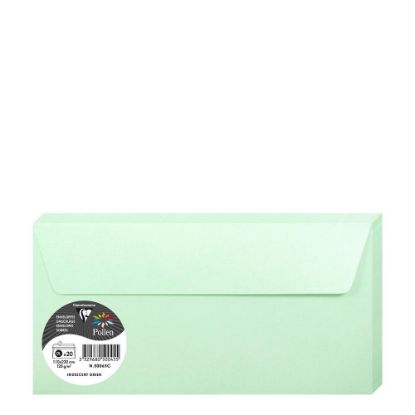 Picture of Pollen Envelopes 110x220mm (120gr) GREEN metallic