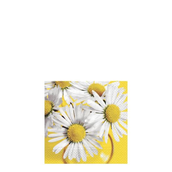 Picture of Napkins 25x25 - White bellis