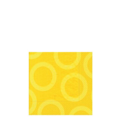 Picture of NAPKIN 25X25 CIRCLE YEL -18200