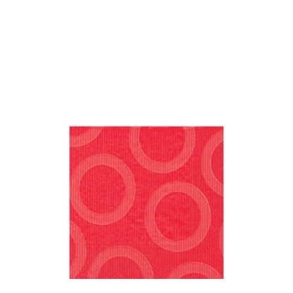 Picture of NAPKIN 25X25 CIRCLE RED -18202