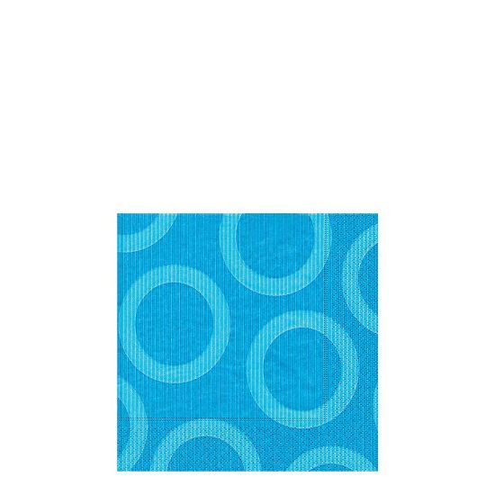 Picture of NAPKIN 25X25 CIRCLE AQUA-18207