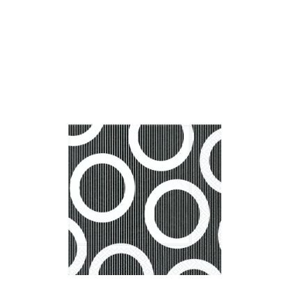 Picture of NAPKIN 25X25 CIRCLE BLK -18208