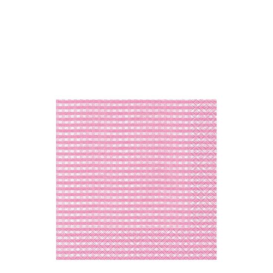 Picture of NAPKIN 33X33 VICHY ROSE -21061