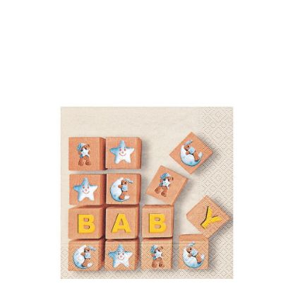 Picture of NAPKIN 33X33 BABY PUZZLE-21292