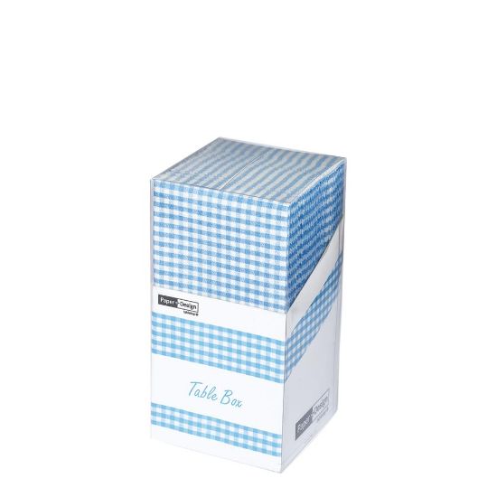 Picture of TABLE BOX-VICHY BLUE    -25103