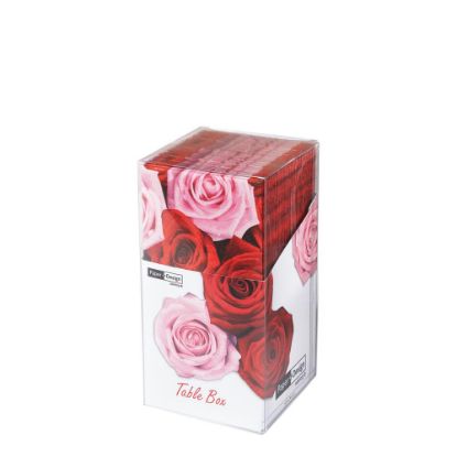 Picture of TABLE BOX-PINK&RED ROSES-25104