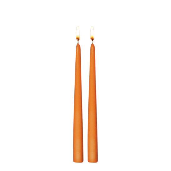 Picture of CANDLE TWIN 24CM-ORANGE -98608