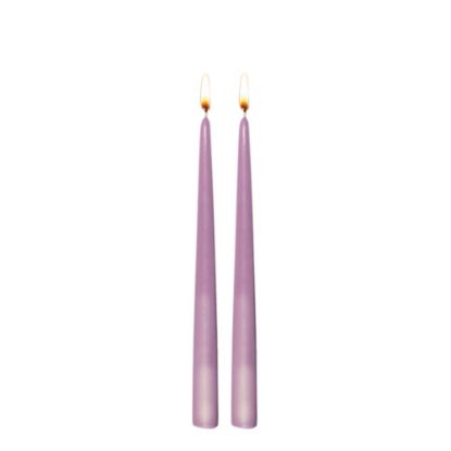 Picture of CANDLE TWIN 24CM-PINK   -98615