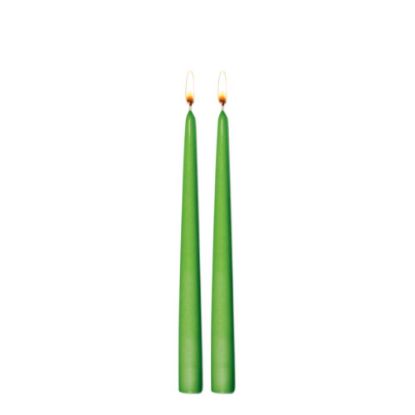 Picture of CANDLE TWIN 24CM-GREEN A-98620