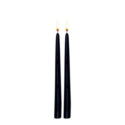 Picture of CANDLE TWIN 24CM-BLACK  -98621
