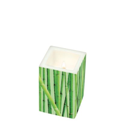 Picture of CANDLE 8X8X12-BAMBOO SH.-98800
