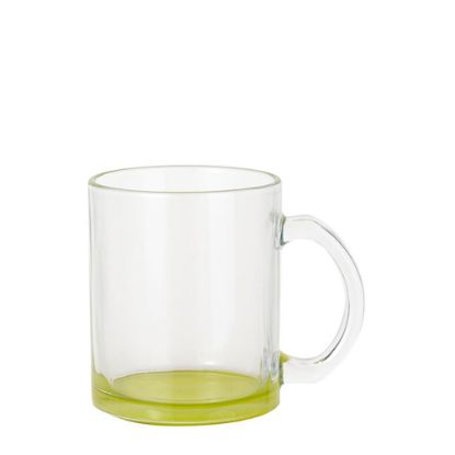 Picture of MUG GLASS -11oz (CLEAR) YELLOW bottom