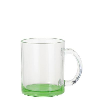 Picture of MUG GLASS -11oz (CLEAR) GREEN bottom