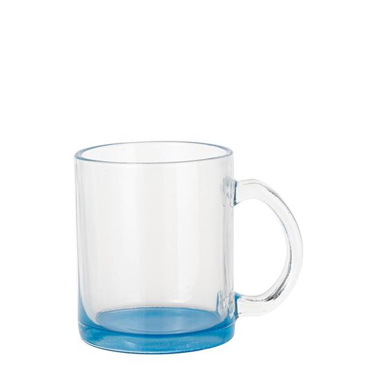 Picture of MUG GLASS -11oz (CLEAR) BLUE LIGHT bottom